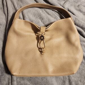 DOONEY & BOURKE Elegant Tan Pebble Grain Leather Women's Hobo Bag